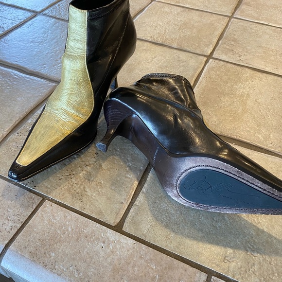 Donald J Pliner Gold & Brown Bootie - Picture 2 of 3